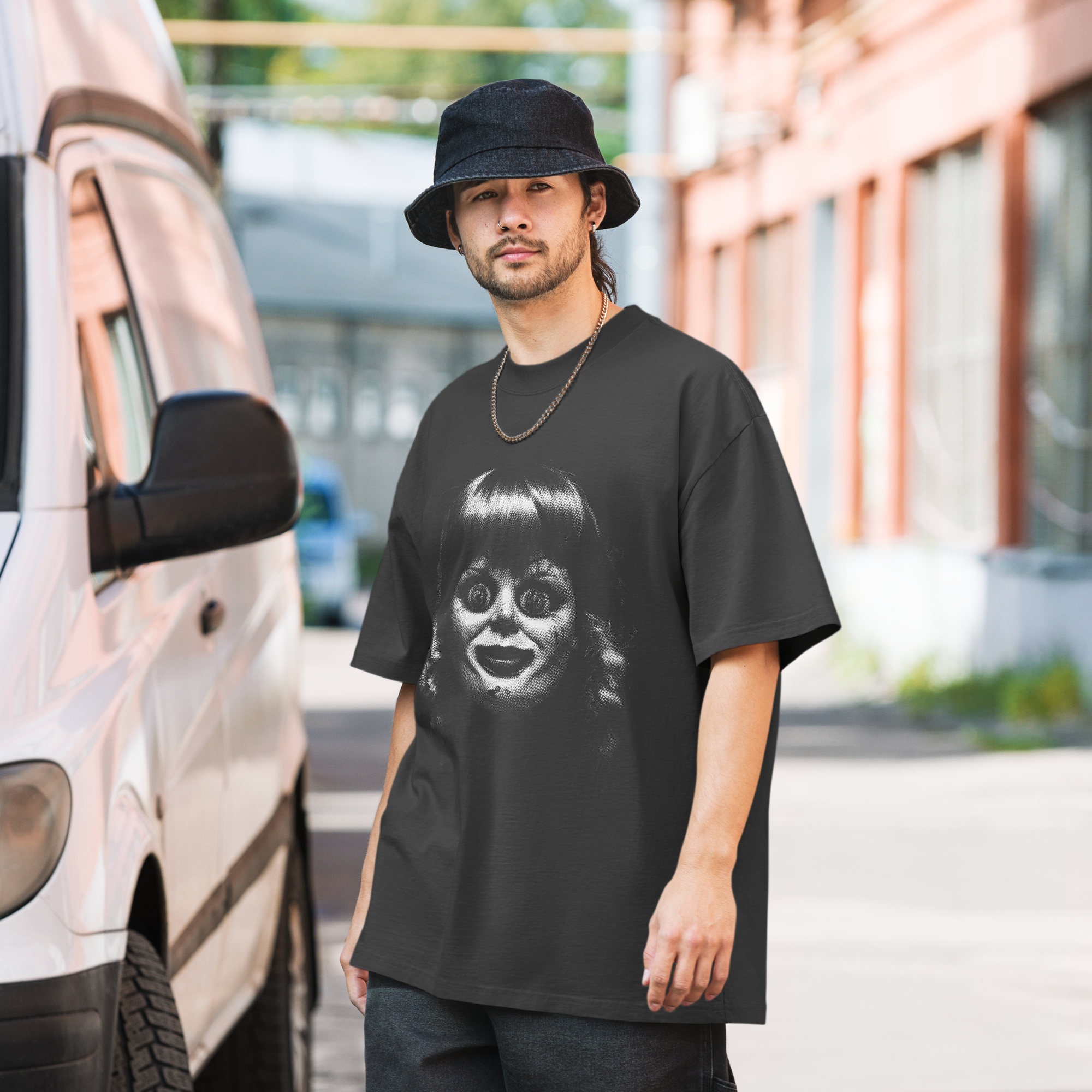 Annabelle (dark collection) oversized faded t-shirt