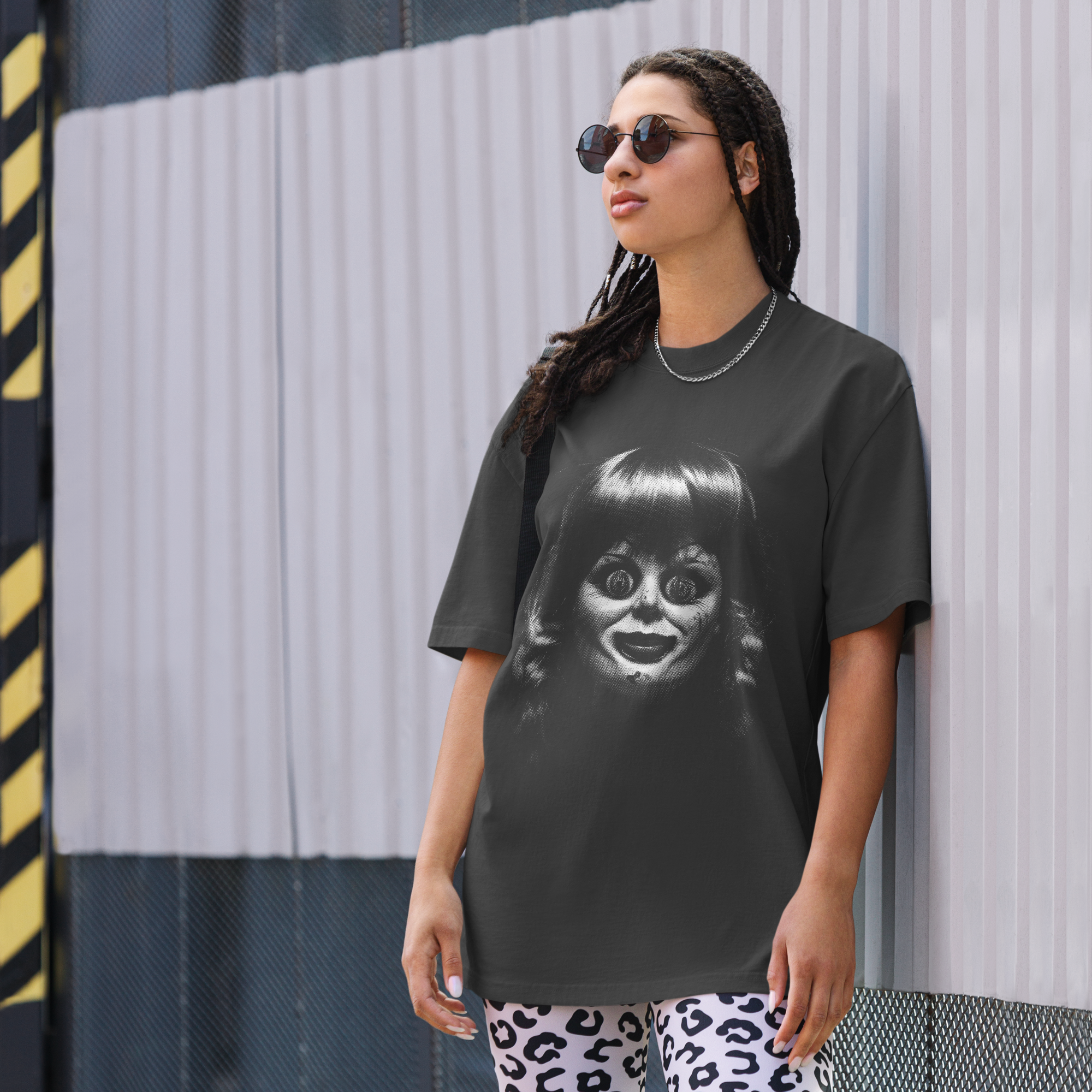 Annabelle (dark collection) oversized faded t-shirt