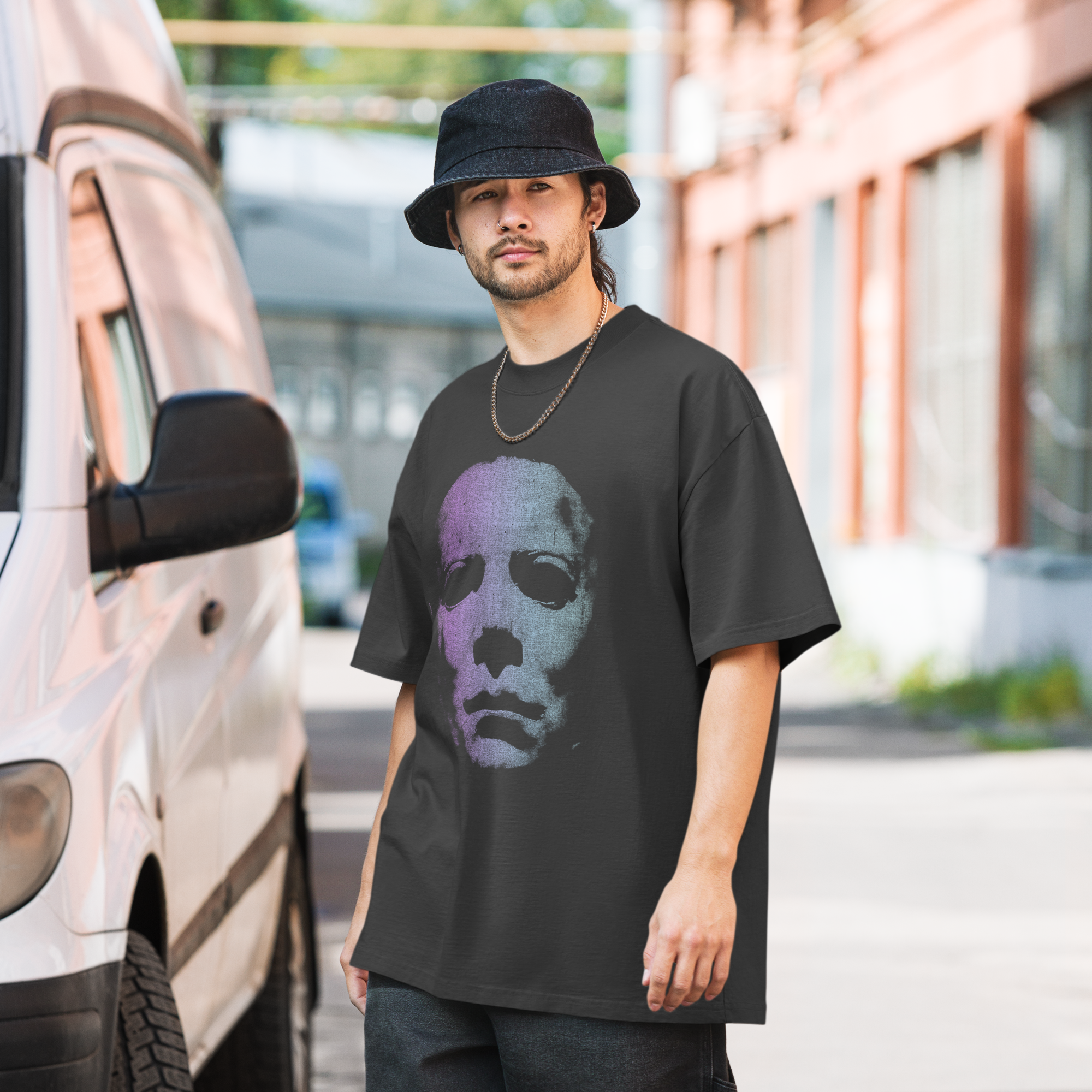 Michael Myers (dark collection) oversized faded t-shirt