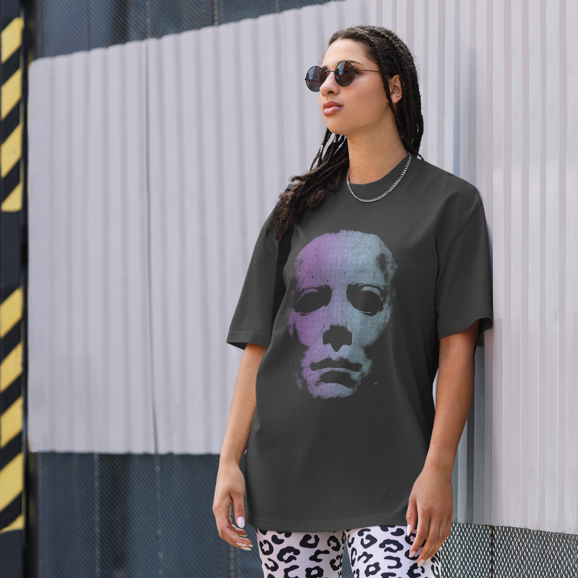 Michael Myers (dark collection) oversized faded t-shirt