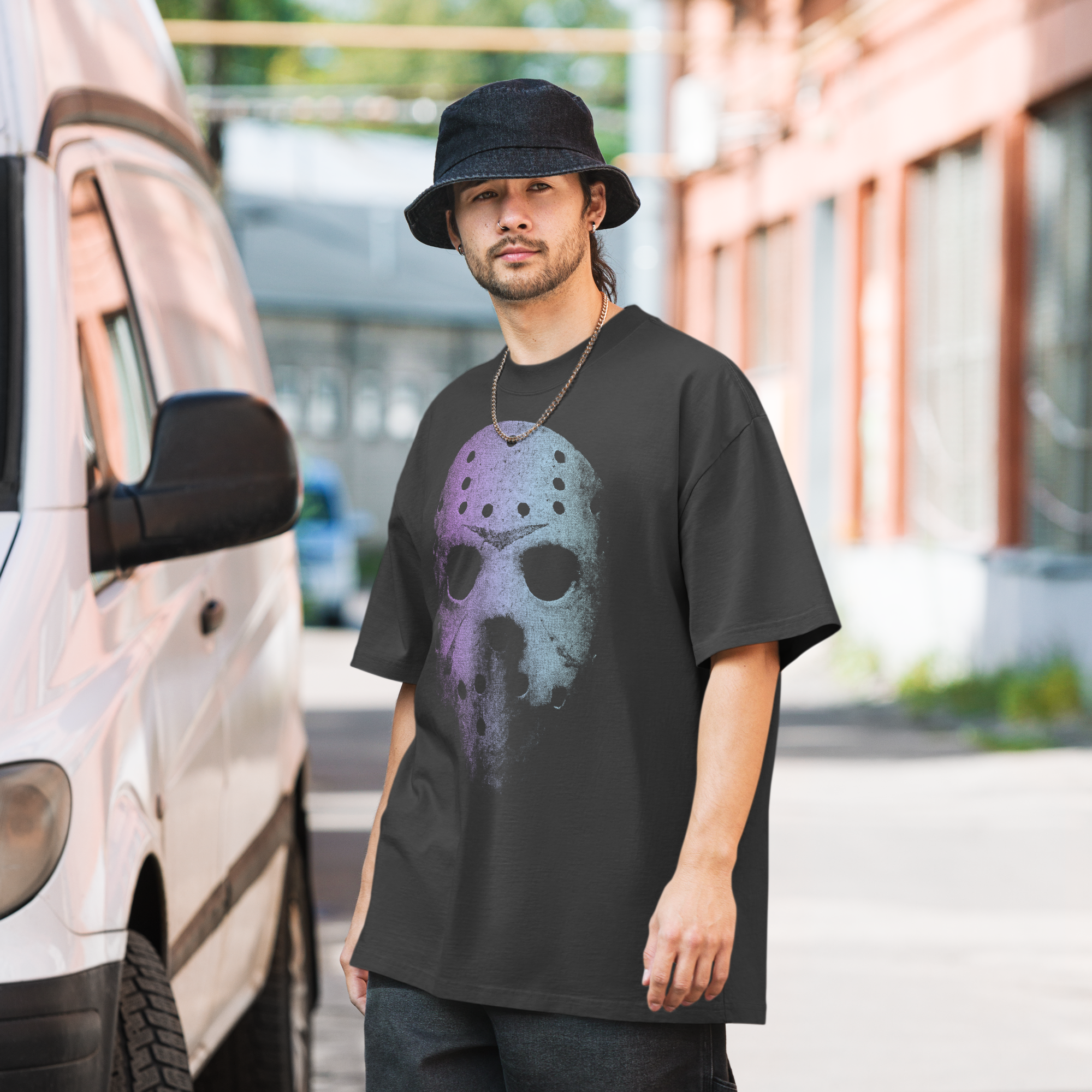Jason (dark collection) oversized faded t-shirt