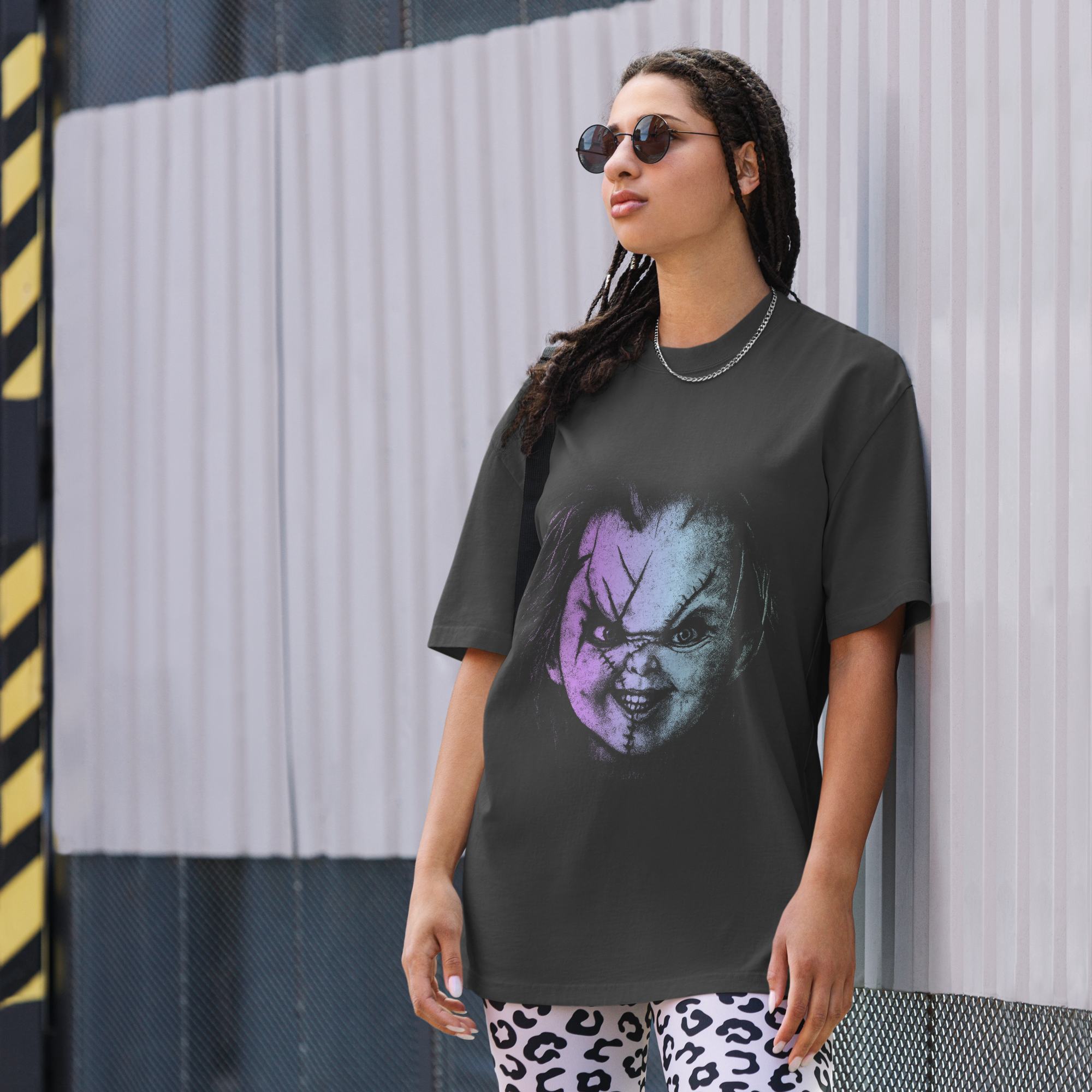 Chucky (dark collection) oversized faded t-shirt