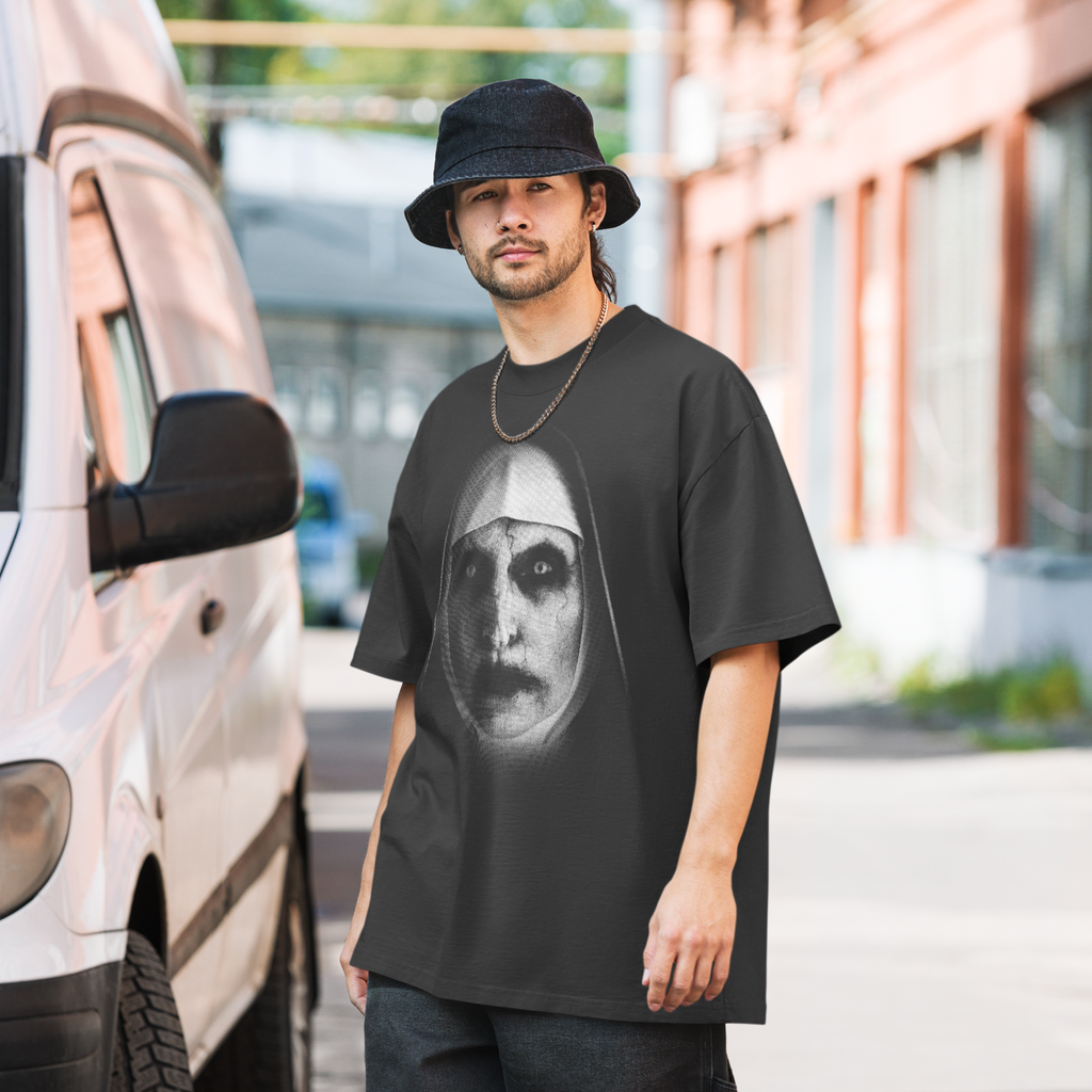 The Nun (dark collection) oversized faded t-shirt