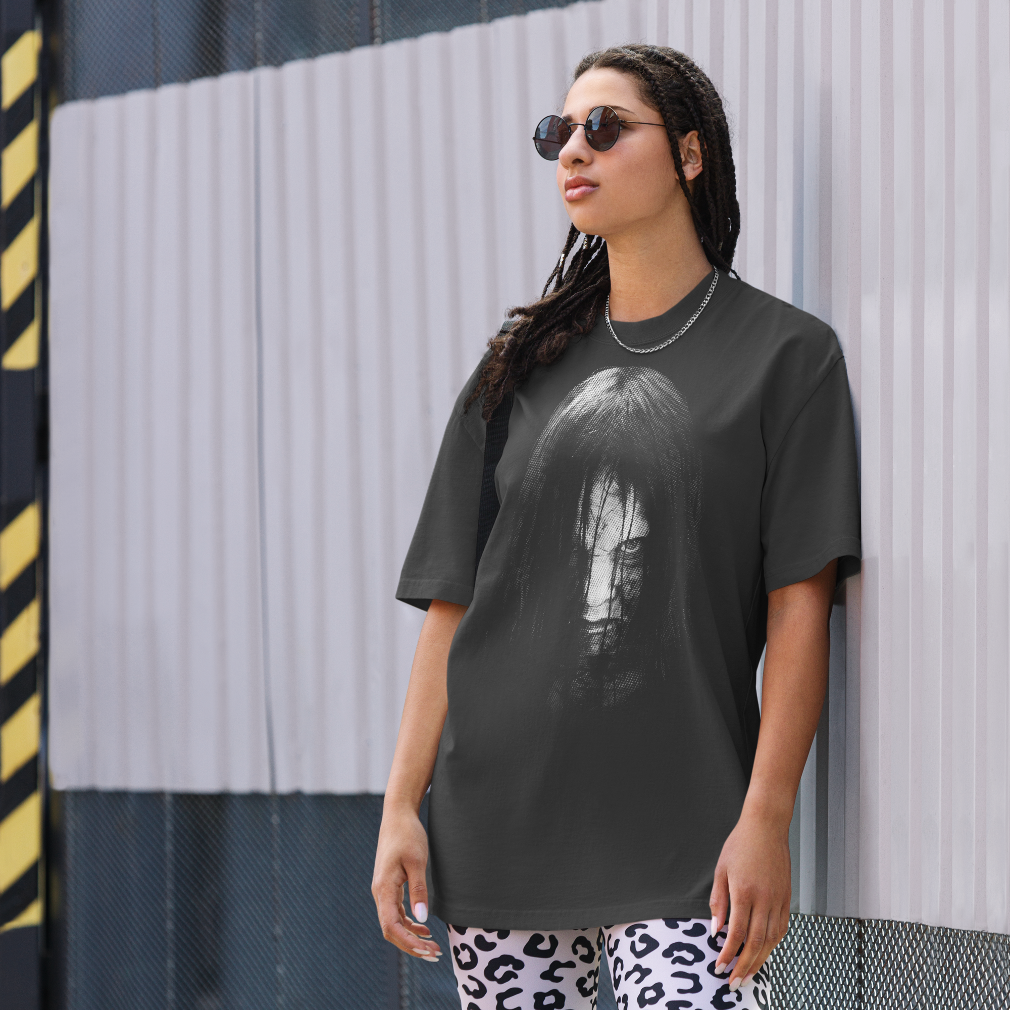 Samara (dark collection) oversized faded t-shirt
