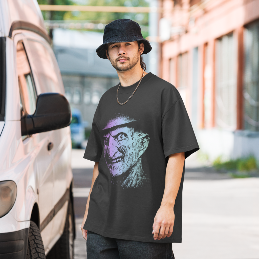 Freddy (dark collection) oversized faded t-shirt